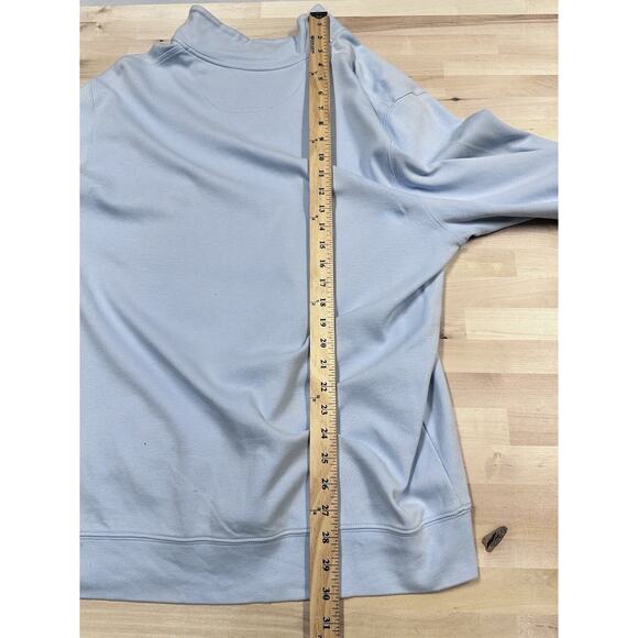 Vineyard Vines Light Blue 1/4 Zip Long Sleeve Cotton Pullover Sweater Men Large - Picture 7 of 8